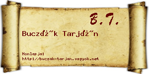 Buczák Tarján névjegykártya